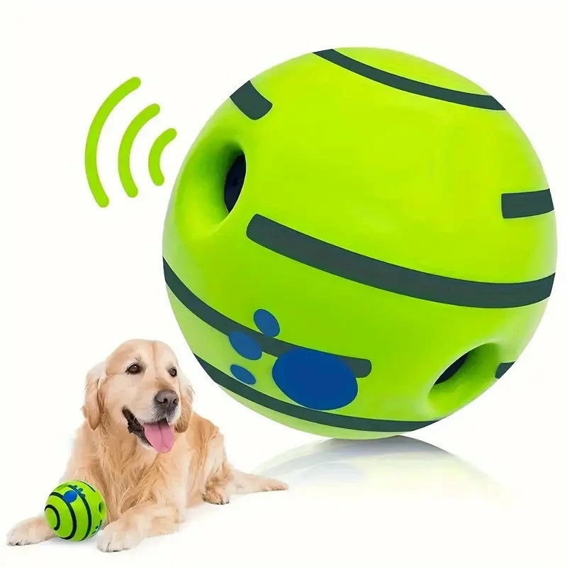 Interactive giggle ball for dogs – mental stimulation and exercise toy for fun play.