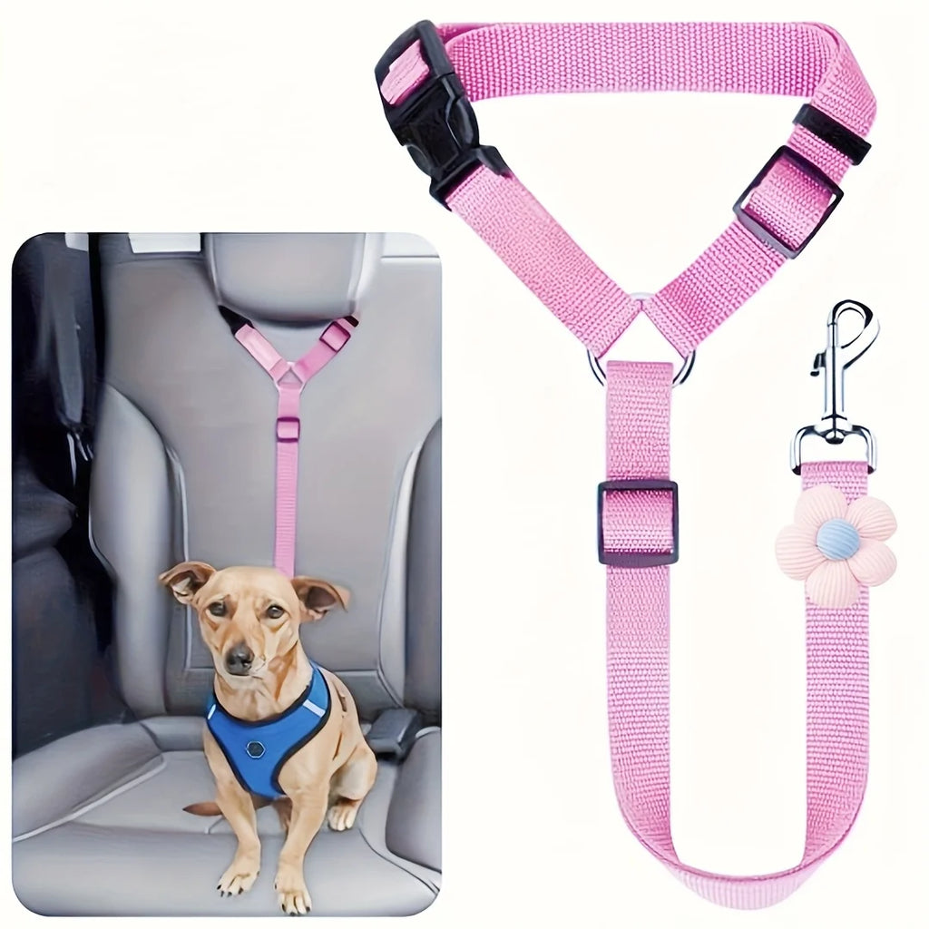 Dog Car Seat Belt Tether – Pet Vehicle Safety Leash