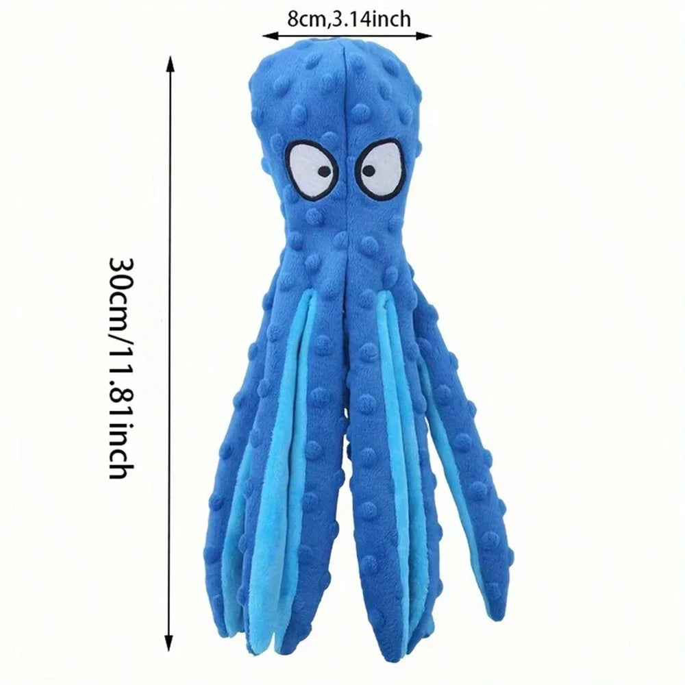 Crinkle Octopus Squeaky Dog Toy