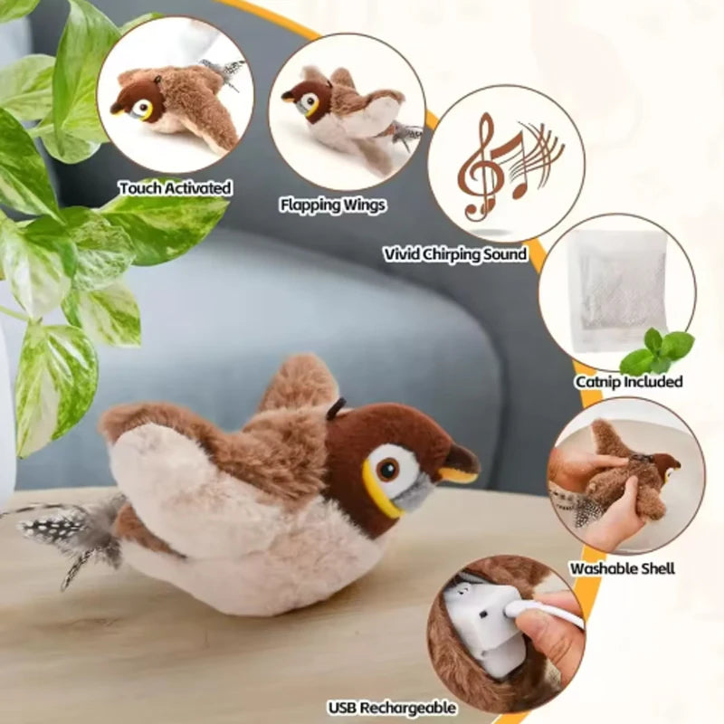 Interactive Chirping Flapping Bird Toy