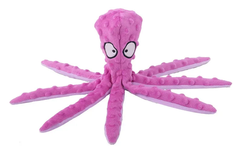 Crinkle Octopus Squeaky Dog Toy