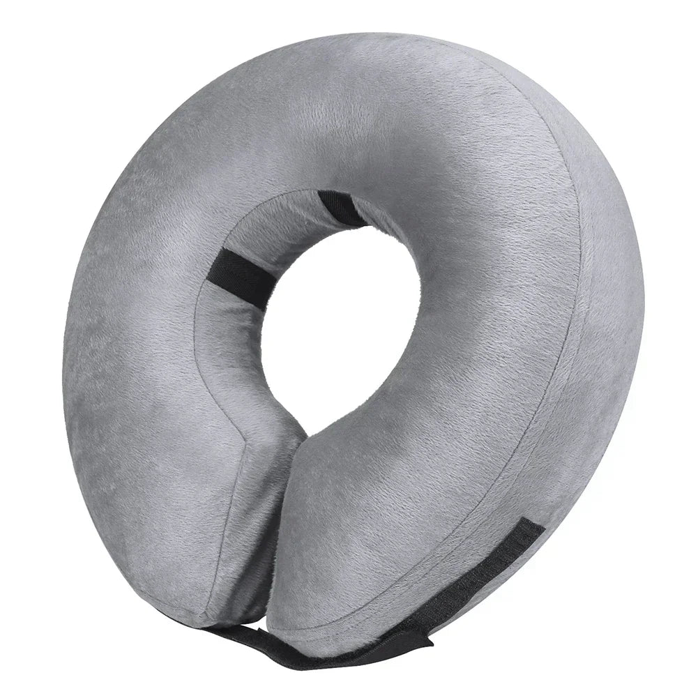 Inflatable recovery collar for dogs and cats – soft protective cone for post-surgery healing.