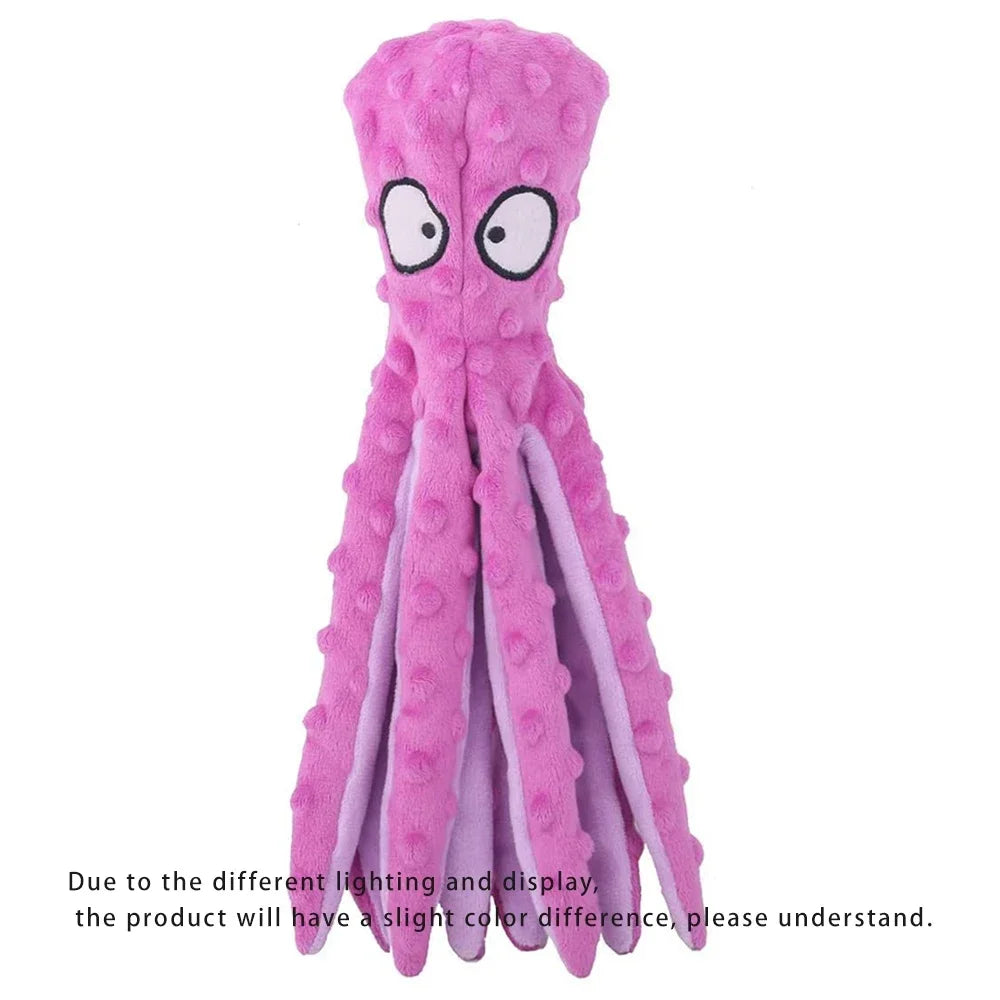 Crinkle Octopus Squeaky Dog Toy