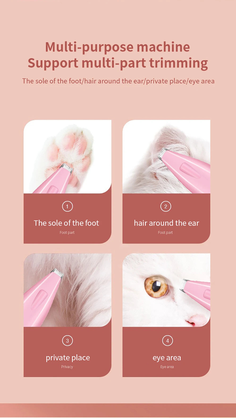 Electric Pet Hair Trimmer – Professional Dog & Cat Grooming Tool
